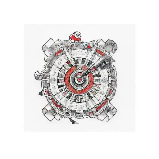 darts and flights tattoo design idea