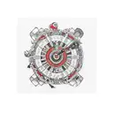 darts and flights tattoo design idea