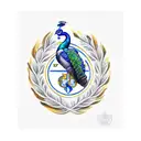 Leeds United logo feather peacock tattoo design idea