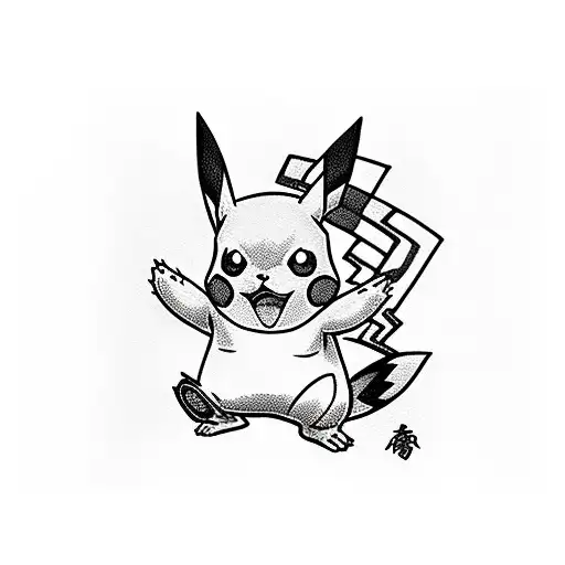 pikachu  tattoo design idea