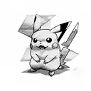 pikachu  tattoo design idea