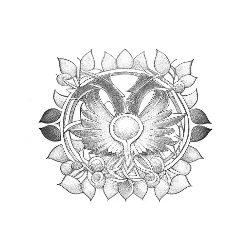  olive wreath tattoo design idea