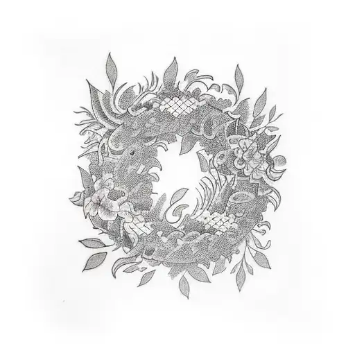  olive wreath tattoo design idea