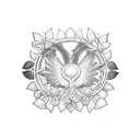  olive wreath tattoo design idea