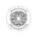  olive wreath tattoo design idea