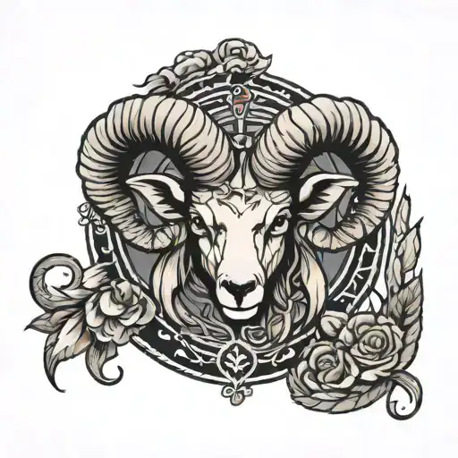 Owen Rimmer aries ram tattoo design idea
