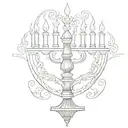 Menorah tattoo design idea