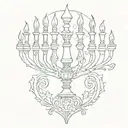 Menorah tattoo design idea