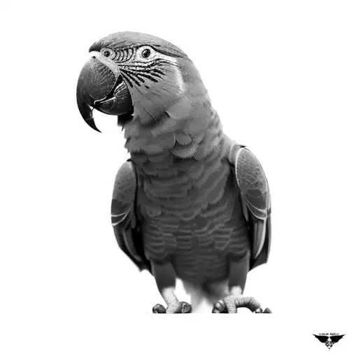 parrot tattoo design idea