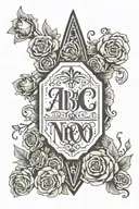 Abc blocks spelling Xander tattoo design idea