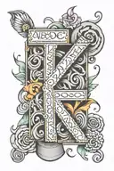 Abc blocks spelling Xander tattoo design idea