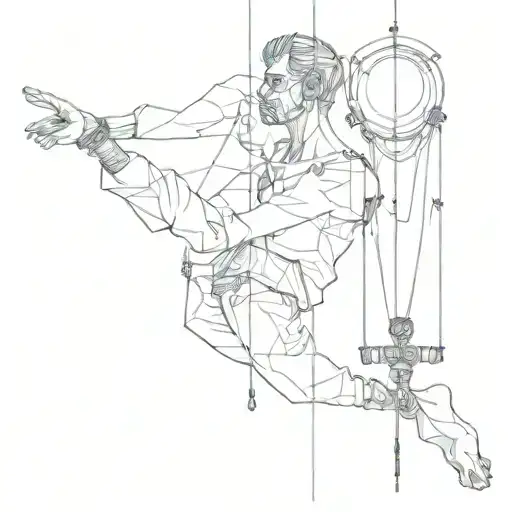 manipulation, marionette puppeteer controlling tattoo design idea