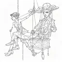 manipulation, marionette, controlling, abuser  tattoo design idea