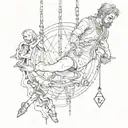 manipulation, marionette, controlling, abuser  tattoo design idea