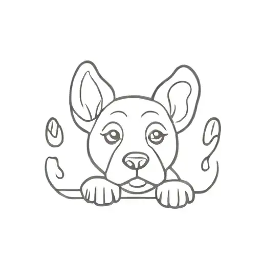 Cooper dog paw print tattoo design idea