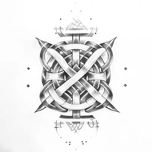 judeo christian Celtic knot tattoo design idea