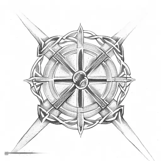 christian Celtic cross crusader tattoo design idea