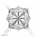 christian Celtic cross crusader tattoo design idea