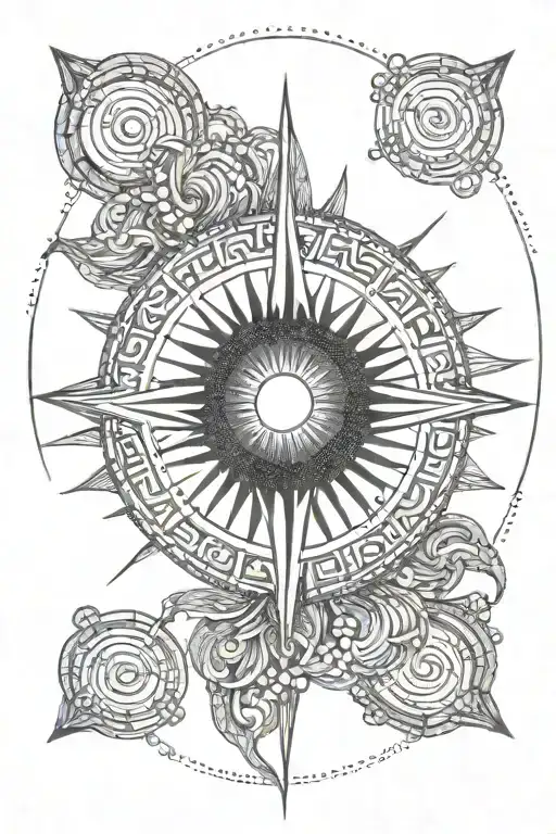 karna sun symbol tattoo design idea