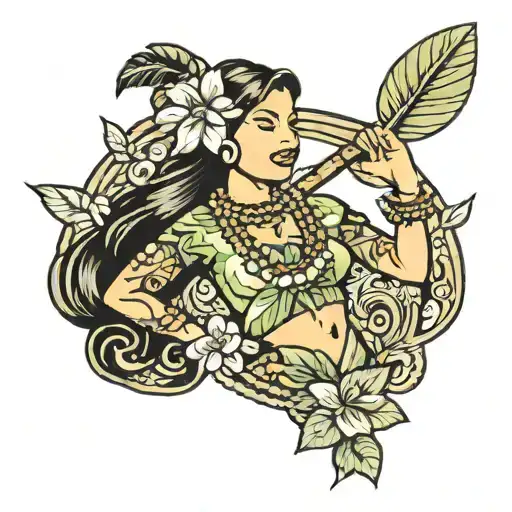 hula girl hawiian shirt tattoo design tattoo design idea