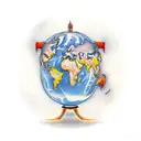 Neurologist who travels the globe tattoo design idea