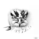 Realistic Osprey hunting tattoo design idea