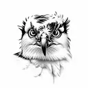 Realistic Osprey hunting tattoo design idea