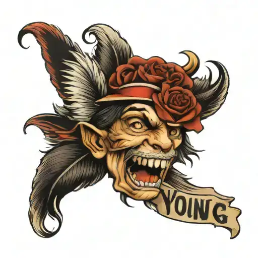 young once, then you're old forever young tattoo design idea