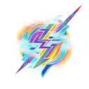 thunder bolt tattoo design idea