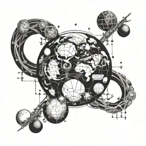 planet controlled by politicians tattoo design idea