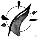 art deco circle tattoo design idea