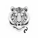 thai style tiger tattoo large tattoo design idea