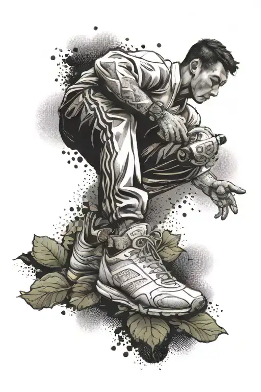 leg tattoo taekwondo tattoo design idea