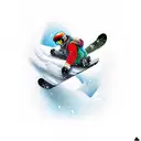 snow snowboarding tattoo design idea