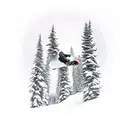 snow snowboarding tattoo design idea