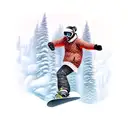 snow snowboarding tattoo design idea