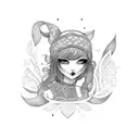 girly sister  tattoo design idea