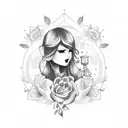 girly sister  tattoo design idea