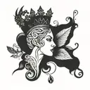 Jessica crown date tattoo design idea