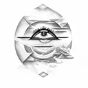Horus eye trisquet tattoo design idea