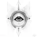 Horus eye trisquet tattoo design idea