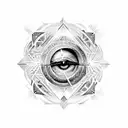 Horus eye trisquet tattoo design idea