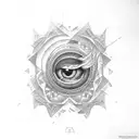 Horus eye trisquet tattoo design idea