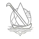 canoe paddle tattoo design idea