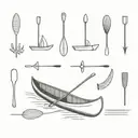 canoe paddle tattoo design idea