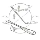 canoe paddle tattoo design idea