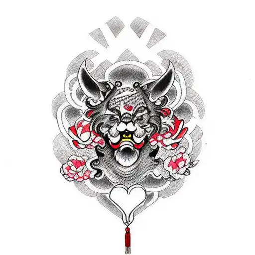 xo with heart tattoo design idea