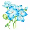 carnation, snow drop, violets and primrose flower tattoo design idea