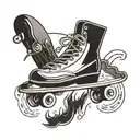 skate, rock tattoo design idea