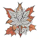 a Maori style Canadian maple leaf tattoo design idea